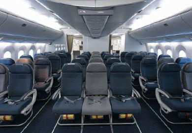 A lab where students can improve their job skills related to in-flight services in a place that reproduces an actual aircraft cabin